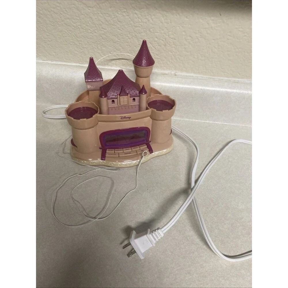 Walt Disney Princess Castle Pink Am Fm Radio Alarm Clock Music/Dome Light Works